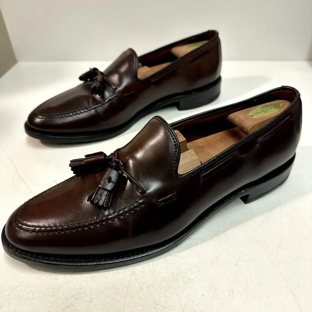 FULLY RESOLED Allen Edmonds Grayson Tassel Loafer Color 8 Shell Cordovan 11 C